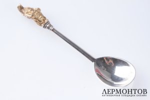 Набор чайных и кофейных ложек в коробке Королевские чудовища 10 шт. Англия, Серебро 925.