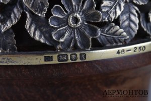 Подсвечники парные Львы, номерные.  Серебро 925 пробы. Англия, Лондон. XIX в.