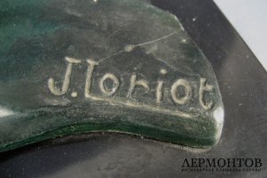 Альбатрос. J. Loriot. Металл, мрамор, ручная роспись. Франция, 20-30-е годы ХХ века. 