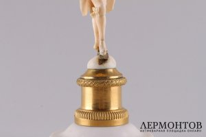 Статуэтка Моцарт. Кость, бронза, мрамор. Европа, середина XIX века