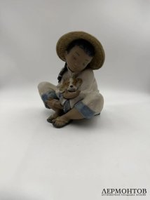 Статуэтка «Лучший друг мальчика». Фарфор грес, Lladro, скульптор Francisco Polope, Испания, 1992–2004 годы