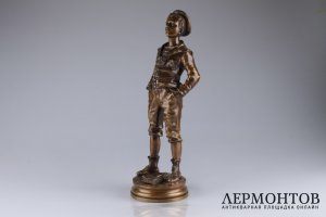 Скульптура Свистун. Франция, Париж, конец 19 в. Бронза. 