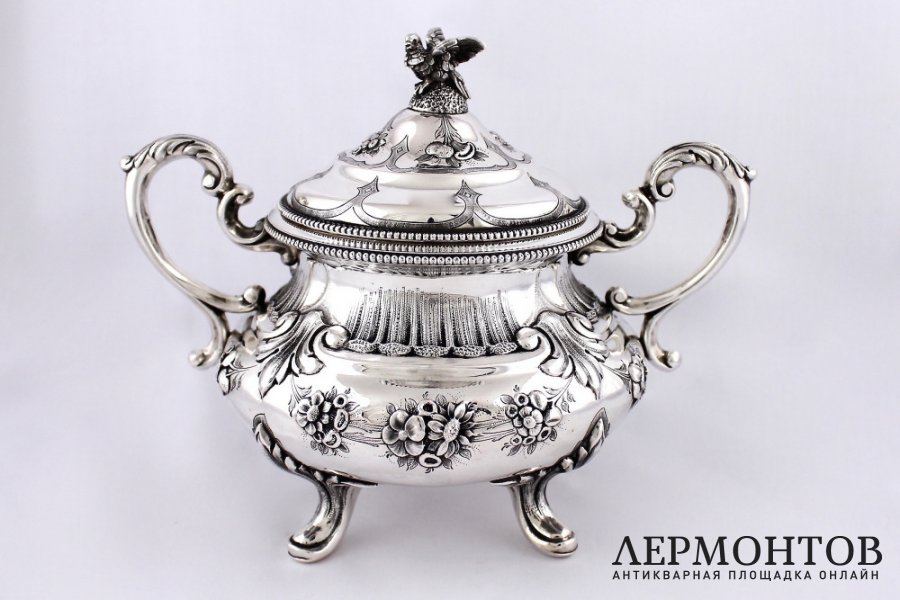 Чайный сервиз WOLFERS FRERES. Серебро 800 пробы. Бельгия, Брюссель. XIX в.
