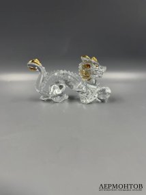 Статуэтка «Императорский дракон». Хрусталь, позолота, Baccarat, Франция