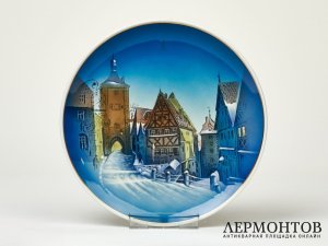 Тарелка настенная «Рождество в Ротенбурге 1969». Фарфор, Rosenthal, Германия