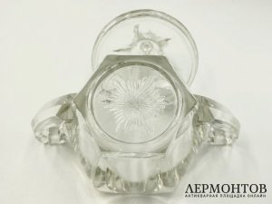Ваза для меда и варенья. Россия, заводы Мальцовых, нач. 20 века. Стекло.
