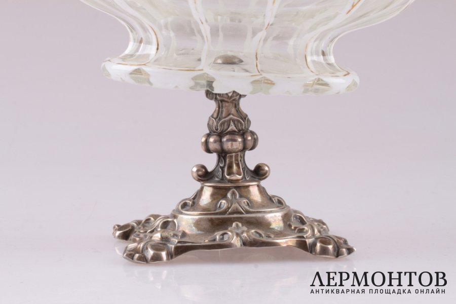 Вазочка со стеклом. 1851 год. Серебро 800. Австрия