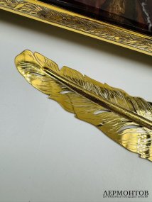 Письменный прибор «Театральный». Яшма, латунь, золочение, Россия, 2004 год