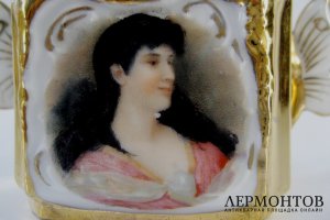 Кофейный сервиз. Фарфор, ручная роспись,золочение.  Европа, XIX век.