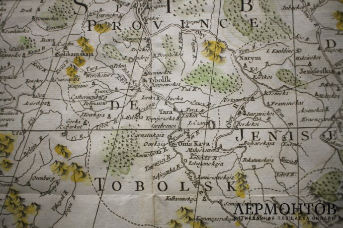 Карта Сибири и соседних стран. Jacques-Nicolas Bellin. Париж, 1757 год.