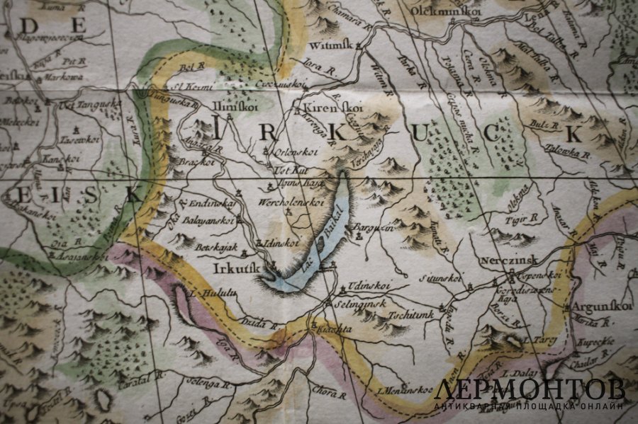 Карта Сибири и соседних стран. Jacques-Nicolas Bellin. Париж, 1757 год.