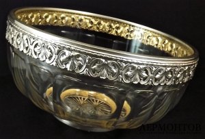 Ваза для фруктов и выпечки. Серебро 950 пробы. Франция, 19 век.