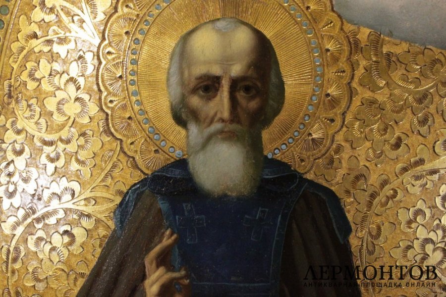 Икона. Сергий Радонежский и Николай Чудотворец. Конец XIX в, Россия.