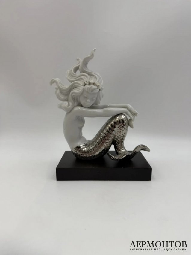 Статуэтка «Illusion» (Русалка). Фарфор, платиновый люстр, дерево, Lladro, Испания