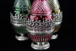 Редкий набор графинов на подставке. Серебро 800 пробы, хрусталь. Германия