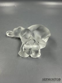 Статуэтка «Слонёнок». Хрусталь, Lalique, Франция