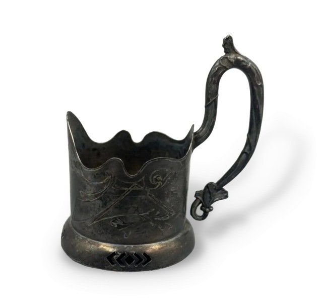 Подстаканник в стиле модерн. Серебро 84 пробы, Россия, 1890-е годы