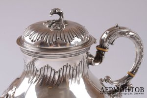 Чайный сервиз из трех предметов. Серебро 950. Франция