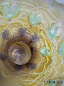 Ваза в стиле модерн с сердцами. Радужное стекло, Loetz, Богемия, 1900-е годы