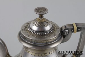 Чайный и кофейный сервиз Хлебников. Серебро 84 пробы. Российская империя, 1884 год.
