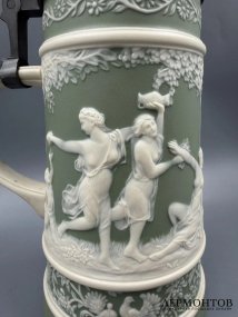Пивная кружка «Весна». Каменная масса, олово, Villeroy & Boch, Германия, 1978 год