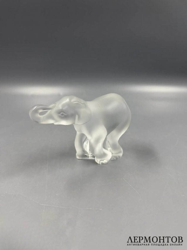 Статуэтка «Слонёнок». Хрусталь, Lalique, Франция