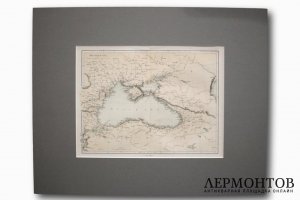 Карта Черного моря, Крыма, части Турции и прилегающих территорий. Англия, 1860-е гг