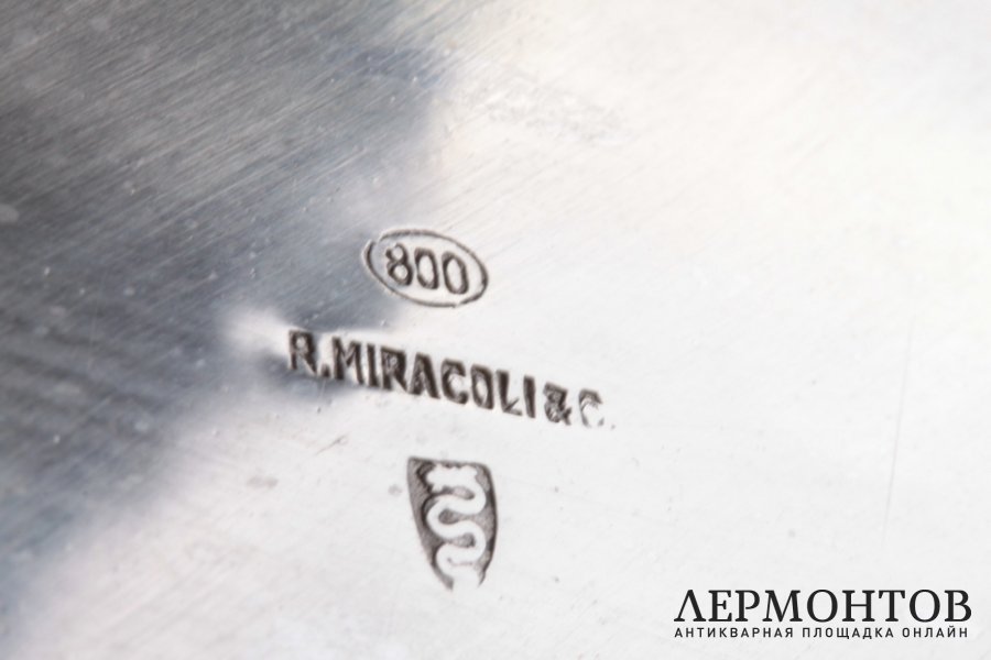 Ваза для фруктов Miracoli. СЕРЕБРО 800. Италия