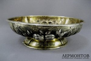Ваза декоративная. Серебро 800. Германия, XIX век.