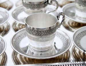 Кофейный сервиз Sejourne. Серебро 950. Франция