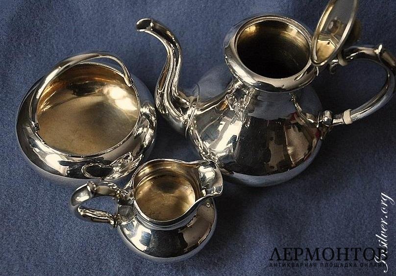 Чайный сервиз. Серебро 84. Россия.