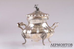 Чайный и кофейный сервиз. Серебро 800. Италия