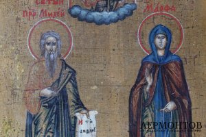 Икона Св. пророк Михей и Св. преподобная Марфа. Российская империя, конец XIX века.