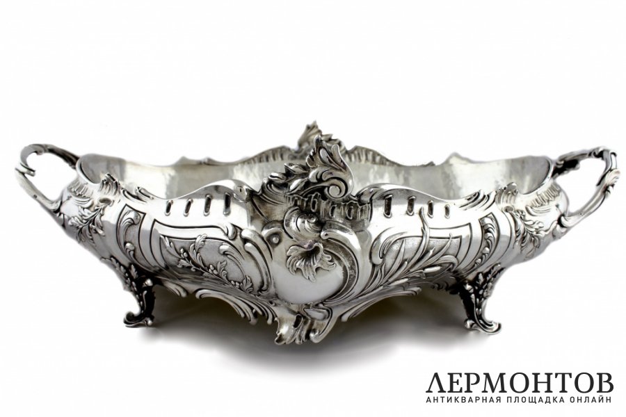 Ваза фруктовница. PAUL CANAUX et CIE. Серебро 950 пробы. Франция, XIX в.