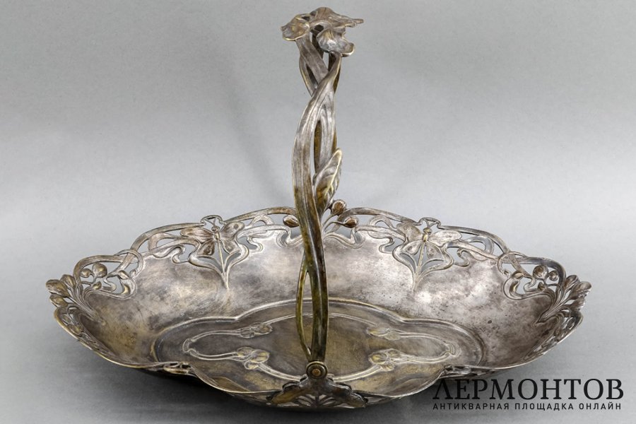 Ваза для фруктов в стиле модерн. Серебрение. Германия, WMF, 1886-1903.