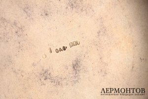 Шкатулка с эмалью гильоше. Серебро 900 пробы. Австрия.