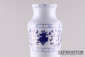 Ваза Синие цветы. Фарфор, кобальт. СССР, Кировский фаянсовый завод, 1927-35