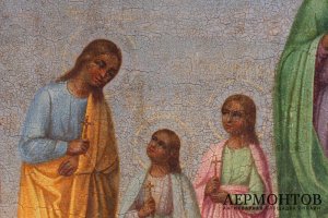 Икона. Вера, Надежда, Любовь и их мать София. Св. Виктор. Россия, XIX век.