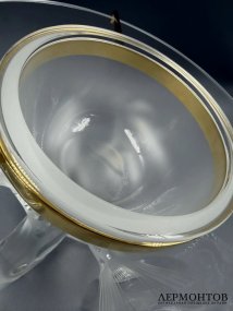 Икорница «Igor». Хрусталь, позолоченный металл, Lalique, Франция