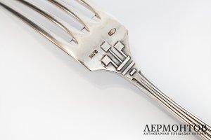 Набор вилок на 6 персон. Серебро 84. Россия, 1908-1917 гг. Фирма Братьев Грачевых.