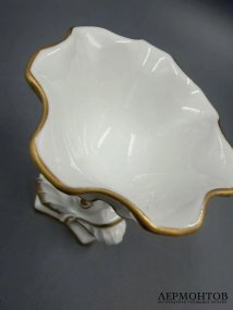 Пашотница «Дельфин». Фарфор, золочение, Meissen, Германия