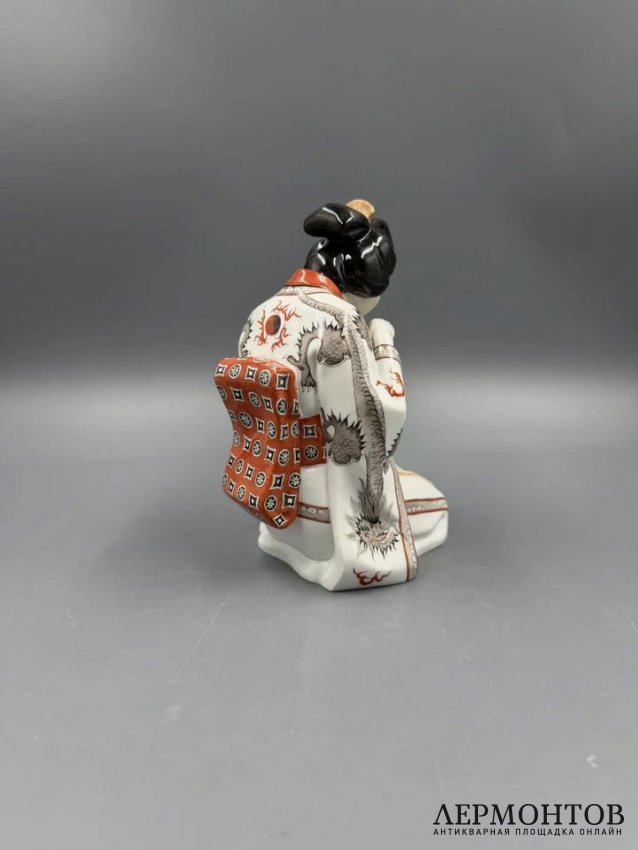Статуэтка «Японка-каллиграф», № 19 из 50. Фарфор, роспись, Meissen, Германия