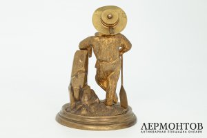 Статуэтка Лис Мореплаватель. Западная Европа, 1 половина 20 века. Бронза, золочение.