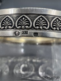 Ваза-конфетница. Хрусталь, серебро 84 пробы, Россия, 1908–1917 годы