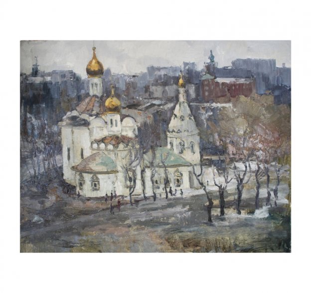 Картина из серии Весна-Лето. N10. Чурсин К.Н. Картон, масло. XX в.