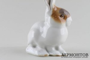 Статуэтка Заяц. Фарфор.  Фабрика Allach, Германия. Theodor Karner.