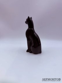 Статуэтка «Египетская кошка». Чёрный хрусталь, Baccarat, Франция
