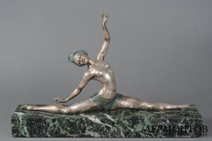 Скульптура Танцовщица в стиле Ар Деко. Франция, Париж, автор J.P. Morante, 1920-30е г