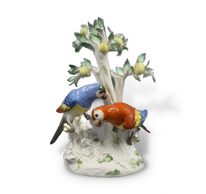Скульптура «Попугаи на лимонном дереве». Фарфор, Meissen, И. И. Кендлер, Германия