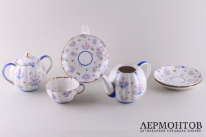 Сервиз Эгоист. Фарфор, роспись. Автор росписи А.В. Воробьевский. ЛФЗ, 1937 г.